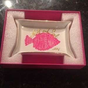 Lilly Pulitzer Heart and Soul large trinket tray
